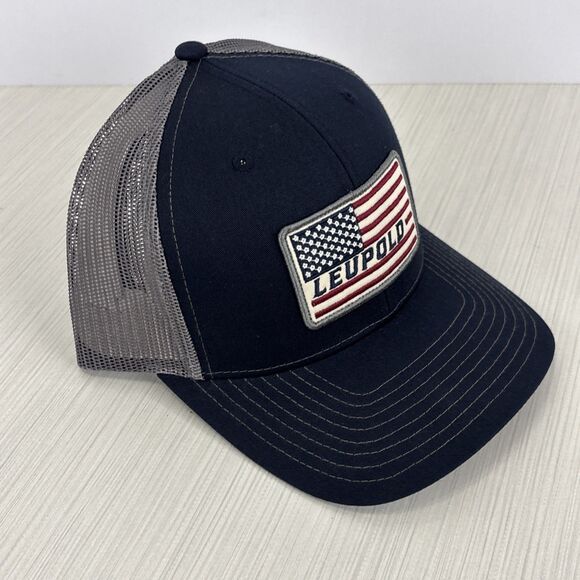 LEUPOLD Unisex Flag Mid-Profile Snap-Back Navy/Gray Trucker Hat, OSFA (179858) - Picture 4 of 6